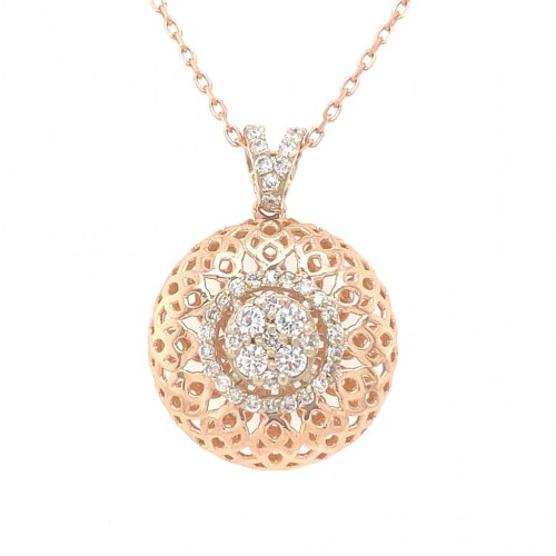 11 GR Z DIAMENTAMI - PND20405, NASZYJNIK CHOKER Z RÓŻOWEGO ZŁOTA 4