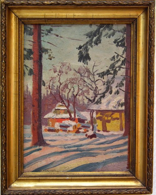 Istebna-1979,Istebna),Istebna zimą,1924, Jan Wałach