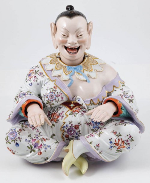 Saksonia, Miśnia, XIX w, Model. Johan Joachim Kaendler, 1730, Wackelpagode- Śmiejąca Się Chinka