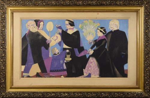 Chrzest z cyklu: Sakramenty, ok. 1922, Zofia Stryjeńska