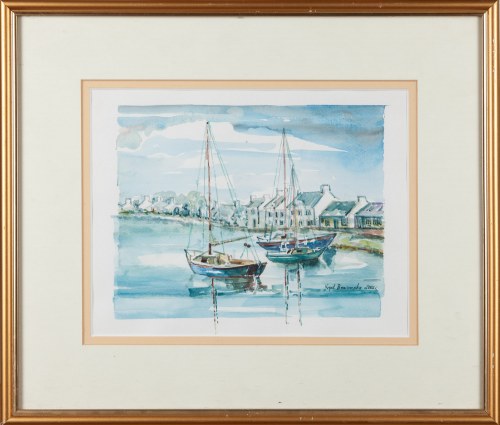 Żaglówki w porcie, 2002, Krystyna Baniowska