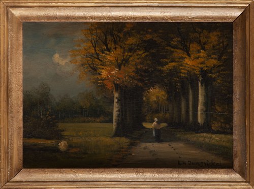 Spacer w lesie, Ludwig Heinrich Jungnickel