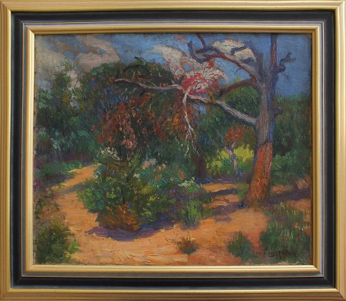 Pejzaż z drzewem, Abraham Behrman