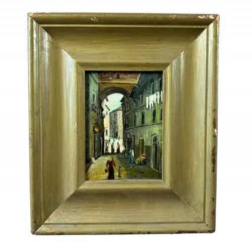 Neapolitańska scena uliczna z postaciami - A. Di Giulio, A. di Giulio