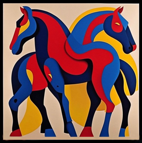 Horse Duo, 2024, Three Art