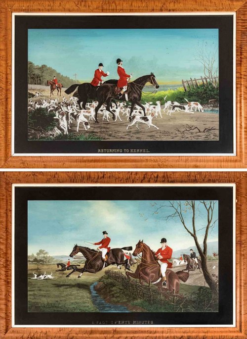 Returning to the Kennel + A Fast Twenty Minutes (Fox Hunting series) za Inglis Sheldon-Williams, poł. XX w., Edward Gilbert Hester