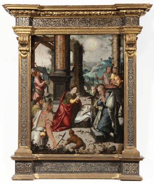 Antwerpia, ok. 1540-50, Mistrz Syna Marnotrawnego, Antwerpia, ok. 1540-50 Adoracja pasterzy, Mistrz Syna Marnotrawnego