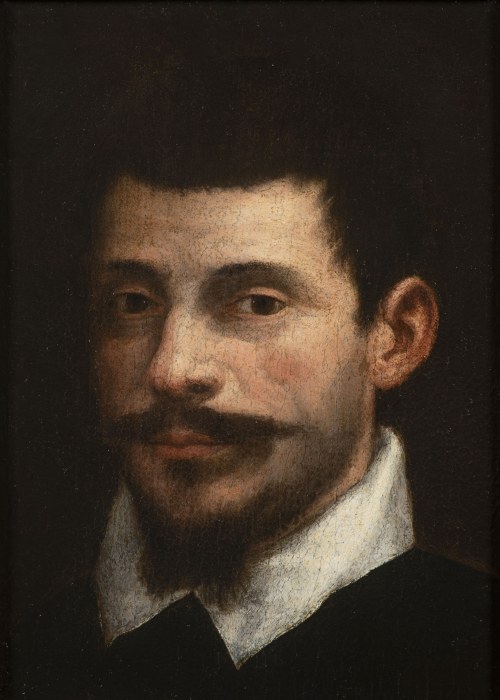 1560 Bolonia - 1609 Rzym, Annibale Carracci, 1560 Bolonia - 1609 Rzym. PORTRET MŁODEGO MĘŻCZYZNY, Annibale Carracci