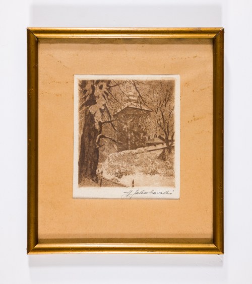 Brama Floriańska zimą, 1934, Stanisław Jakubowski
