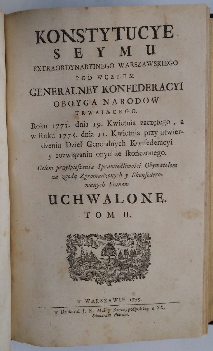 Konstytucje Sejmu Rozbiorowego 1775 1300