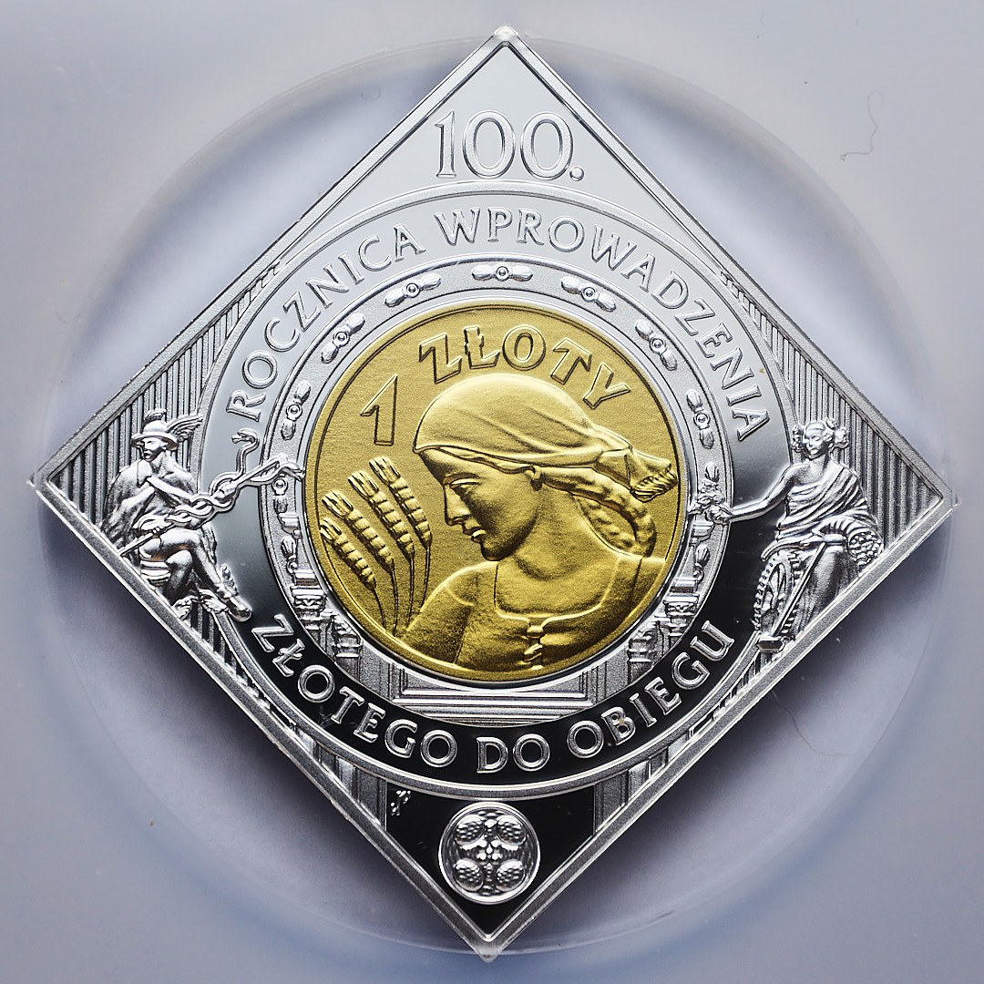 1 zloty 2024 MW, 100th anniversary of the introduction of the zloty into  circulation, clipped - Online auction / Online bidding - Price - OneBid