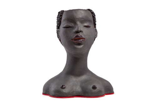 Ceramiczne popiersie kobiety, 2013, Elżbieta Stanhope