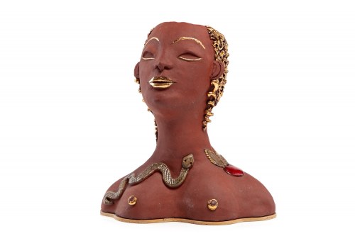 Ceramiczne popiersie kobiety, 2012, Elżbieta Stanhope