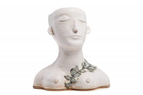 Ceramiczne popiersie kobiety, 2012, Elżbieta Stanhope