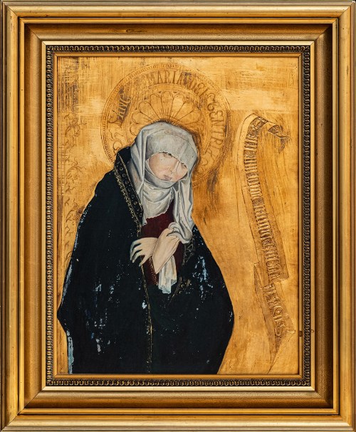 Matka Boska Bolesna (na wzór XV-wiecznego tryptyku), 1991, Anna Włodarczyk-Sętorek