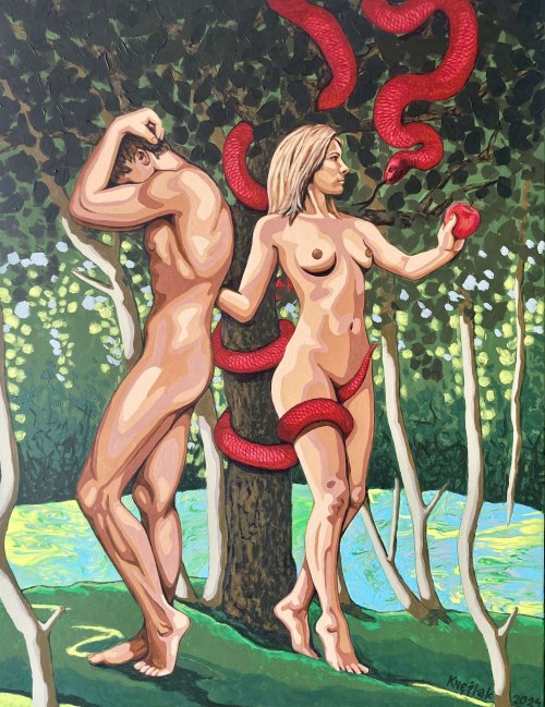 Kuszenie Ewy, 2024, Robert Krężlak