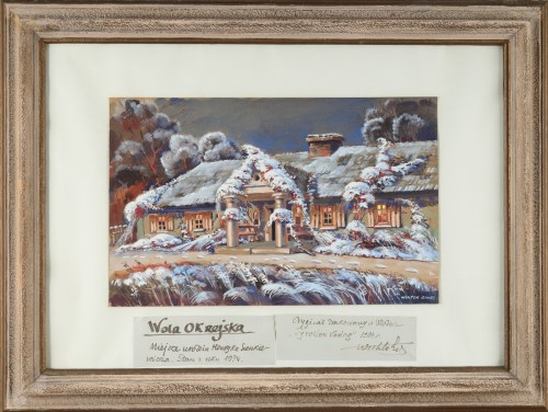 "Dworek w Woli Okrzejskiej - pierwszy śnieg", Wiktor Zin