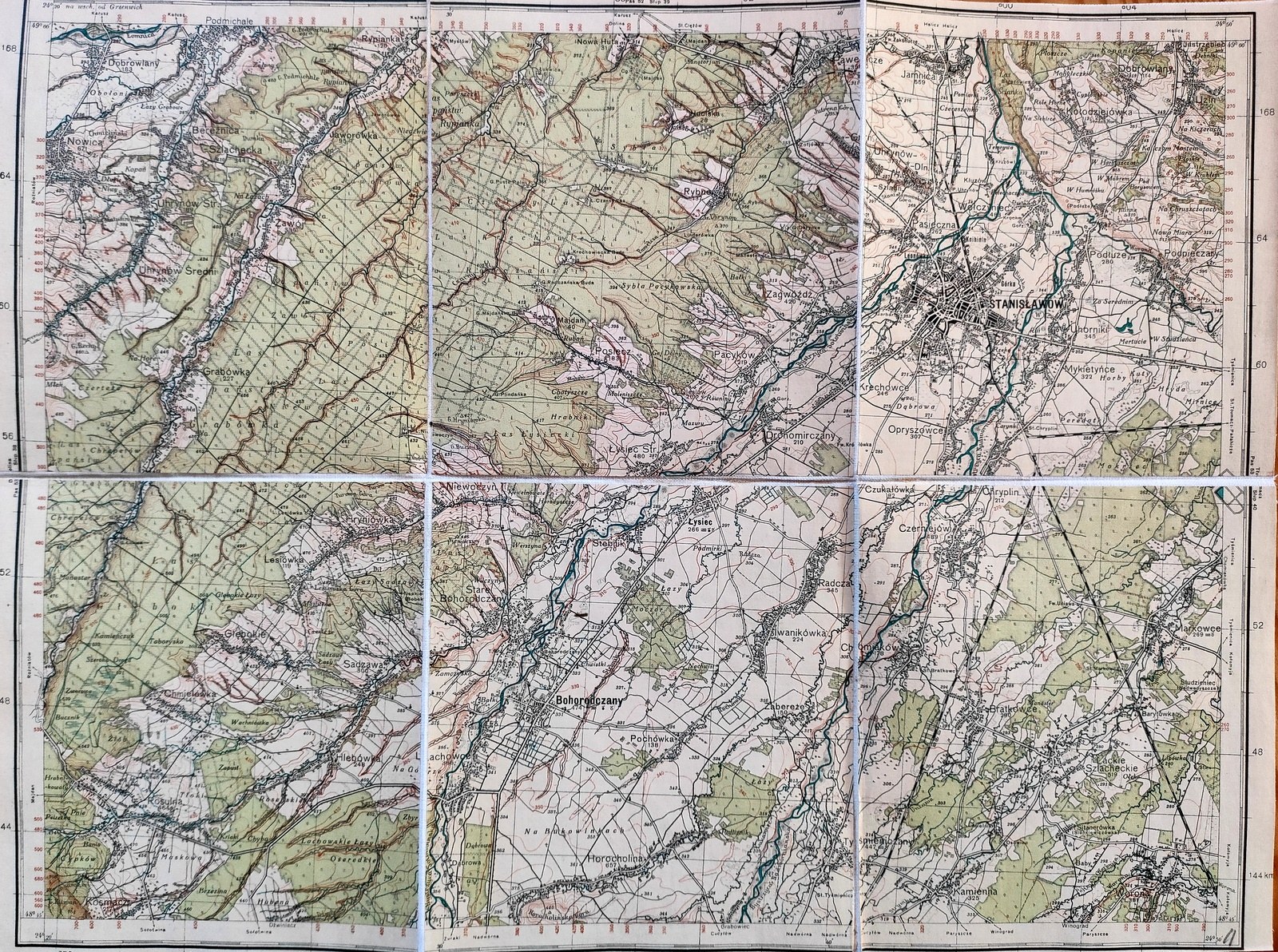 [Mapa] - Wojskowy Instytut Geograficzny - Kresy - Stanisławów, Pacyków ...