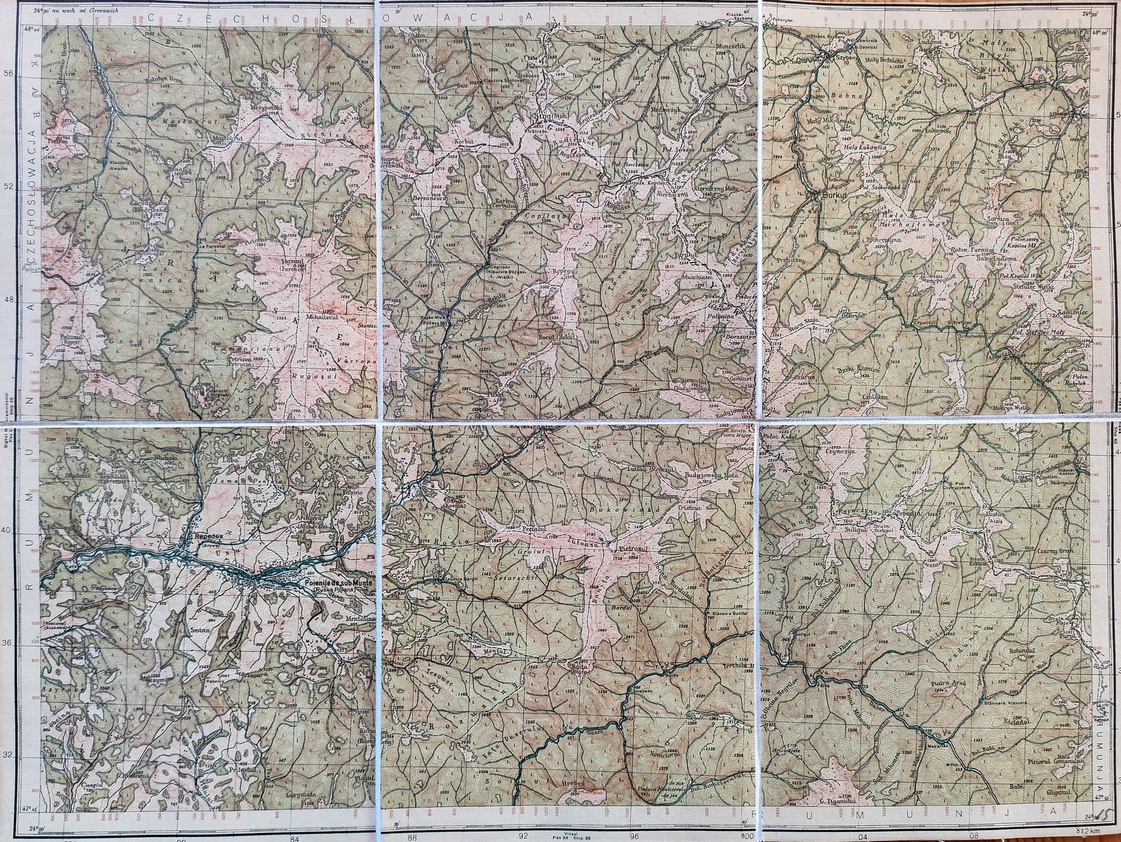 [Mapa] - Wojskowy Instytut Geograficzny - Kresy - Burkut, Warszawa 1932 ...