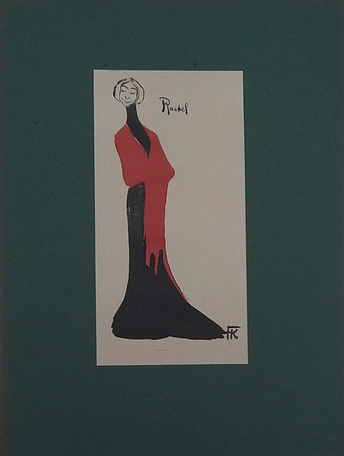 Helena Sulima jako Rachel w sztuce Stanisława Wyspiańskiego "Wesele" - z "Teka Melpomeny", 1904, Karol Frycz