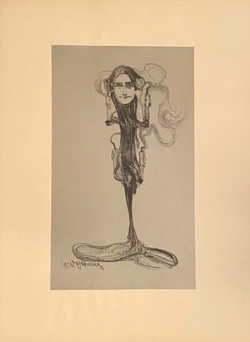 Jadwiga Mrozowska jako Psyche w sztuce Jerzego Żuławskiego Eros i Psyche, 1904, Witold Wojtkiewicz