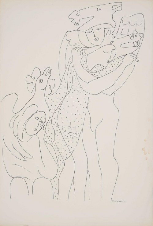 Scena alegoryczna;1979, Krystyna Sadowska