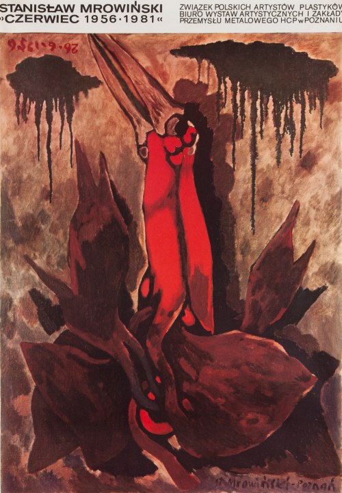 Plakat z wystawy w ZPAP BWA w Poznaniu, 1981, Stanisław Mrowiński