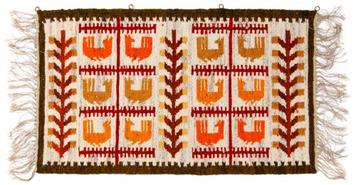 Kilim "Ptaszki na drzewach", Zakopiańskie Warsztaty Wzorcowe, Krystyna Szczepanowska-Miklaszewska