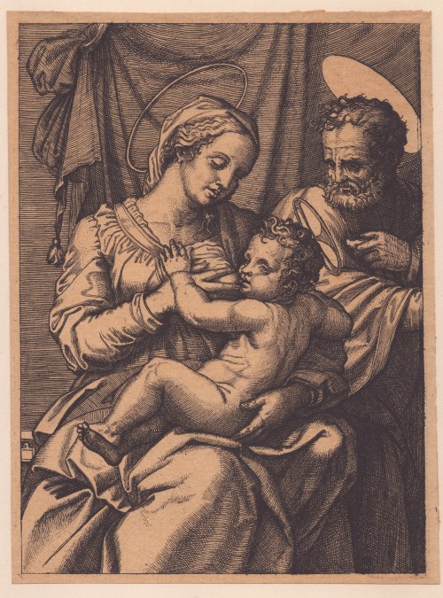 Madonna karmi piersią Dzieciątko, Marcantonio Raimondi