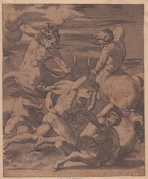Herkules walczy z centaurami, Jacopo Caraglio