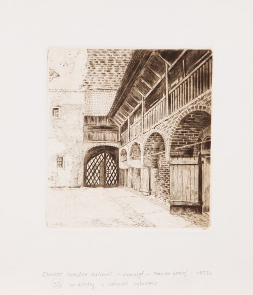 Gdańsk, Podwórze Katowni, 1977, Marian Leciej
