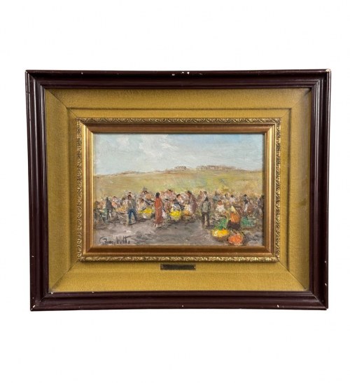 Scena na rynku - Gaetano Bocchetti (1888-1990), Gaetano Bocchetti