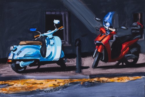 Jesienne skutery. Mokotów, 2024, Marcin Kędzierski