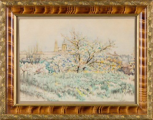 Ogród Kinskich w Pradze, 1925, Marian Trzebiński