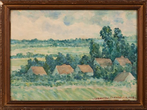 Pejzaż z Lubartowa, 1953, Mieczysław Kudella