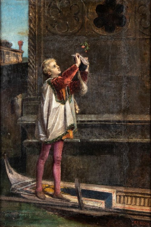 Paggio che riceve i fiori, 1853/59, Tranquillo Cremona