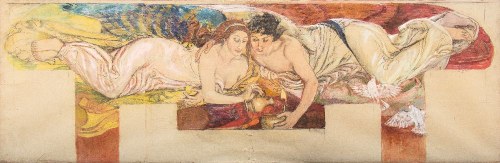 Studium fryzu mozaikowego, 1931 ok., Giulio Bargellini