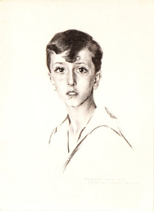 Portret młodego mężczyzny, 1917, Amelia Ambron Almagià
