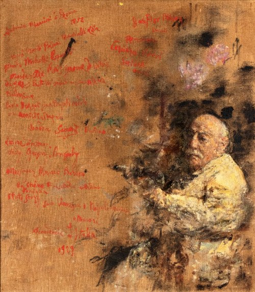 Autobiograficzny autoportret, 1929, Antonio Mancini