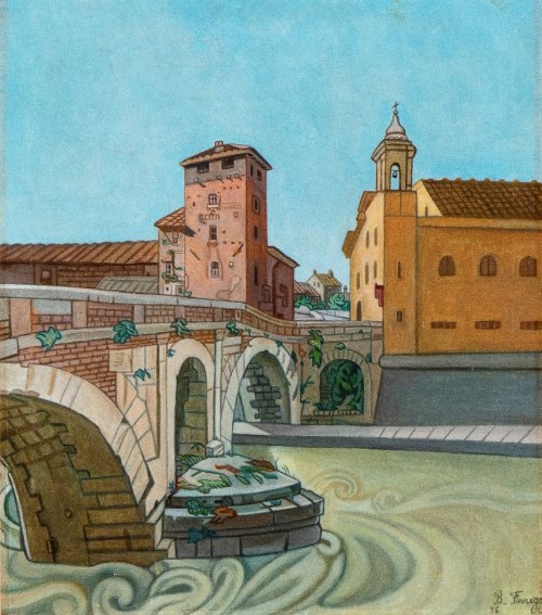 Ponte Fabricio w Rzymie, 1936 r., Benvenuto Ferrazzi