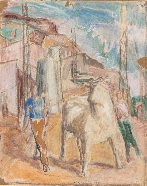 Szkic do obrazu Toro Legato, 1927, Ferruccio Ferrazzi