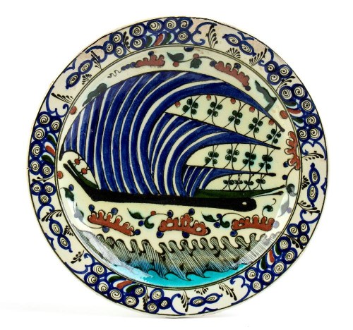 Talerz z dekoracją Iznik, 1928/30, Manifattura Icaro Rodi
