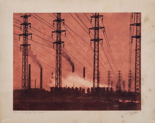 Chorzów. Przewody wysokiego napięcia, 1928, Witold Romer