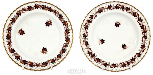 Baranówka (1804-1914), Para talerzy deserowych, ok. 1820-1825, Manufaktura Porcelany