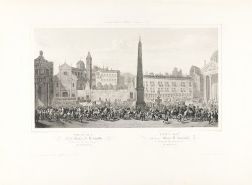 Wjazd do Rzymu Michała Radziwiłła, jako posła Jana III, 1850-1851, Antoni Oleszczyński