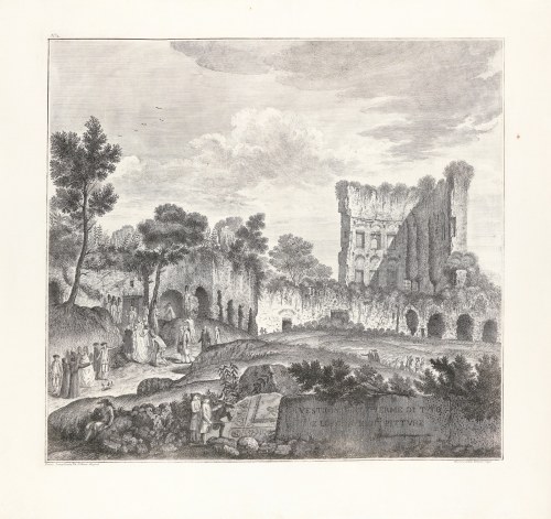 Widok ruin Term Cesarza Tytusa, 1776, Franciszek Smuglewicz