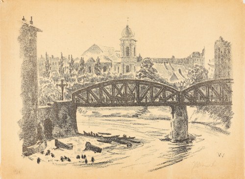 Most kolejowy i kościół Wszystkich Świętych w Poznaniu, lata 20. XX w., Jan Jerzy Wroniecki