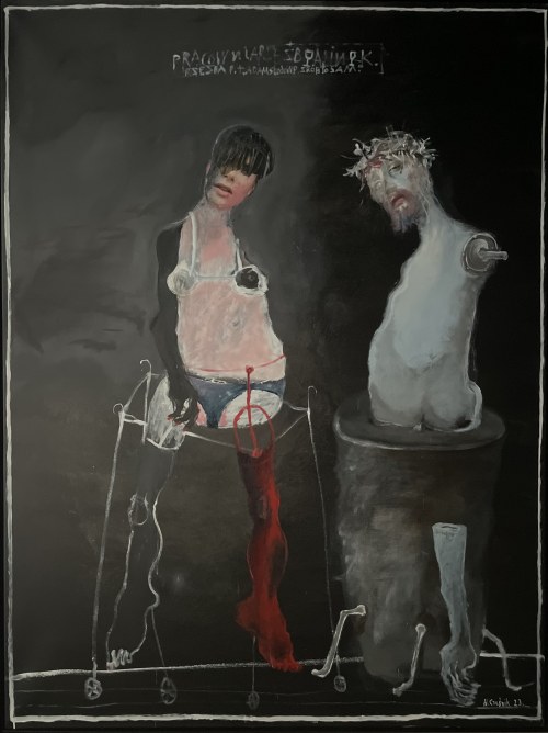"Pracownia rzeźby Aliny K. Rzeźba pt. Adam Słodowy", 2023, Henryk Cześnik