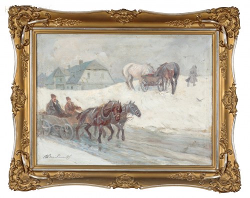 "Dwukonka - wyjazd z miasteczka", Roman Antoni Breitenwald
