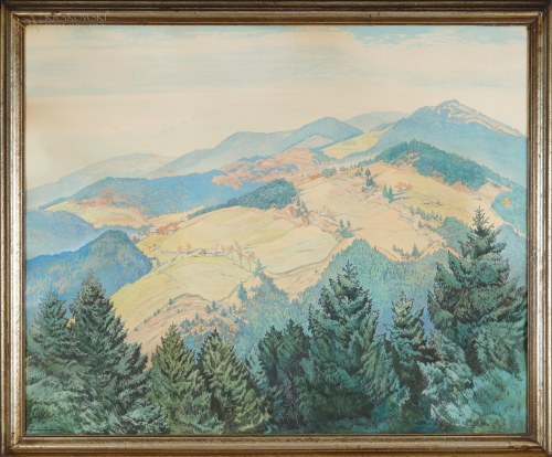 "Pejzaż karkonoski", Friedrich Iwan